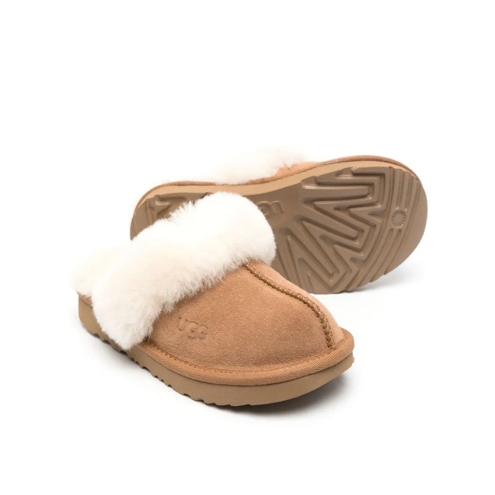 UGG Kids Chestnut Shearling Lined Slide Slippers